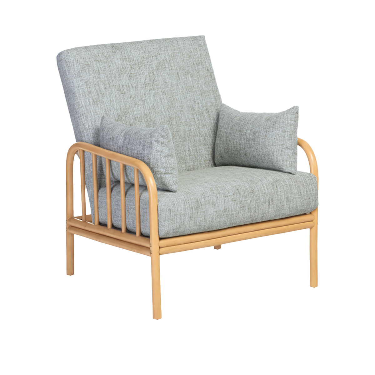 Aspen Light Oak Armchair in Roma Teal