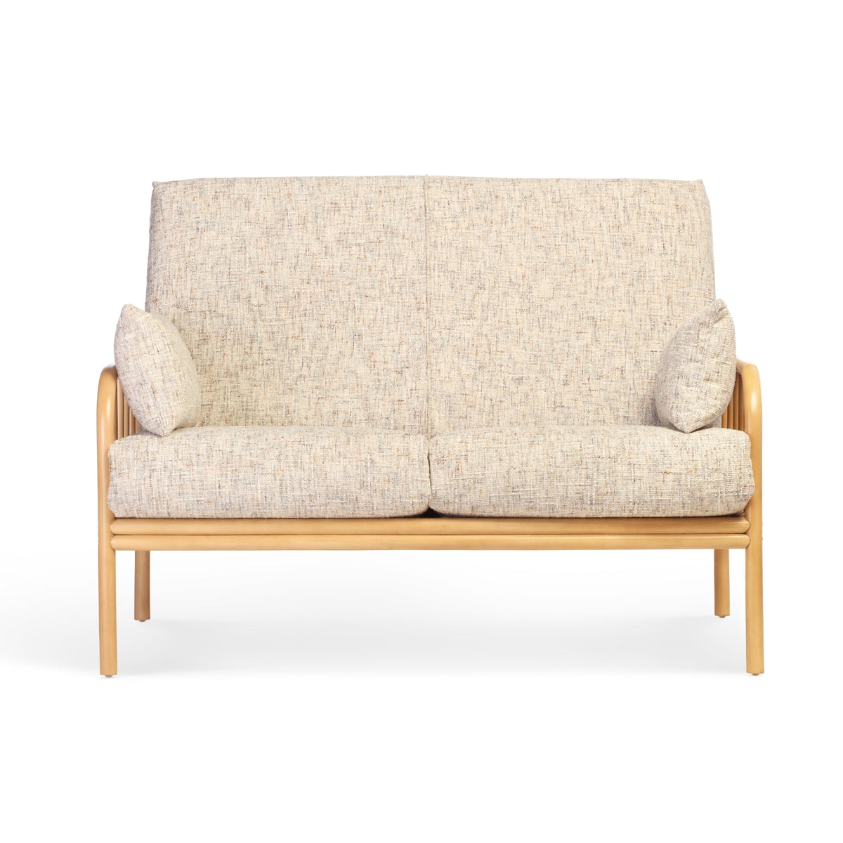 Aspen Light Oak 2 Seater Cane Sofa - Rustic Modern