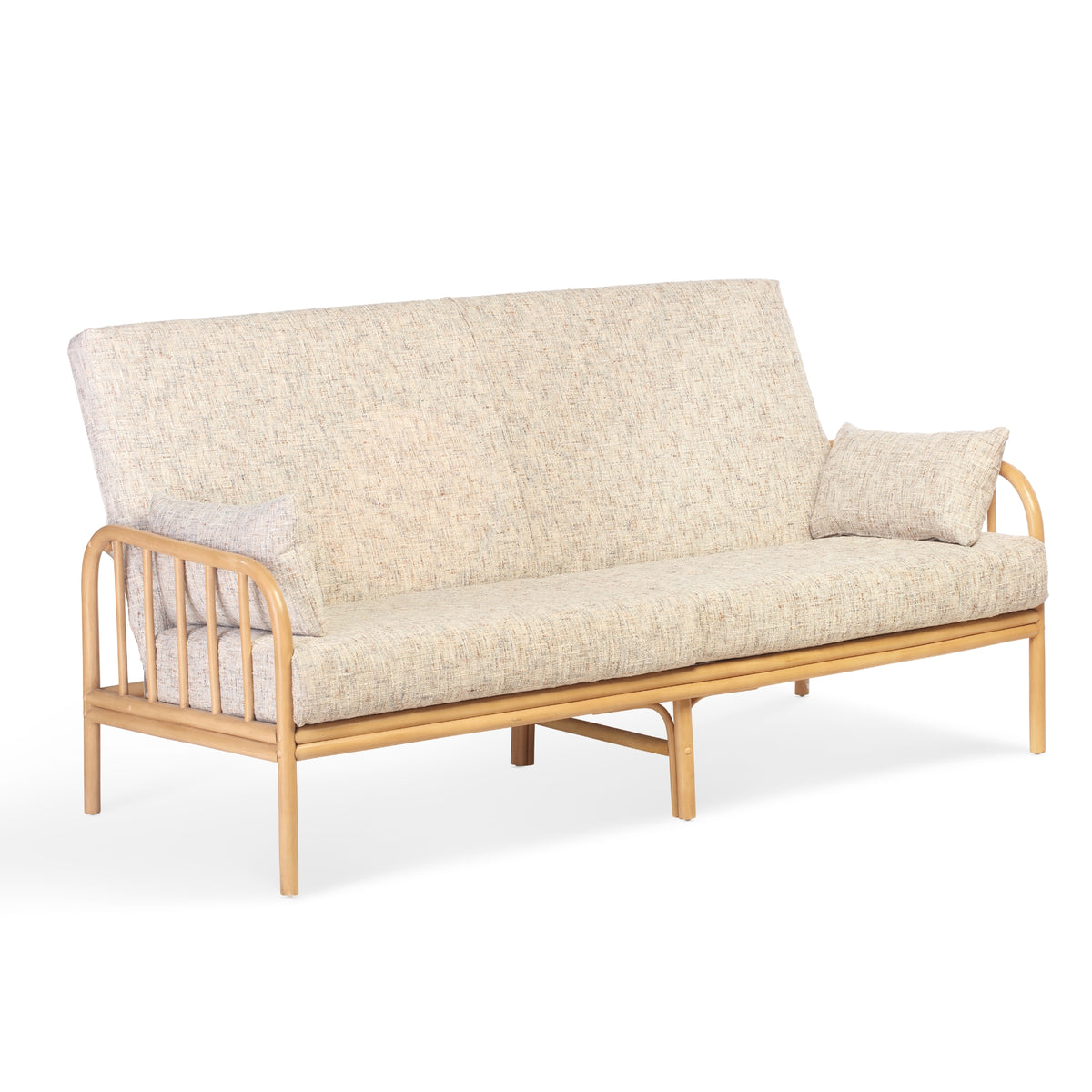 Aspen Light Oak 3-Seater Rattan Sofa Suite - Rustic Modern
