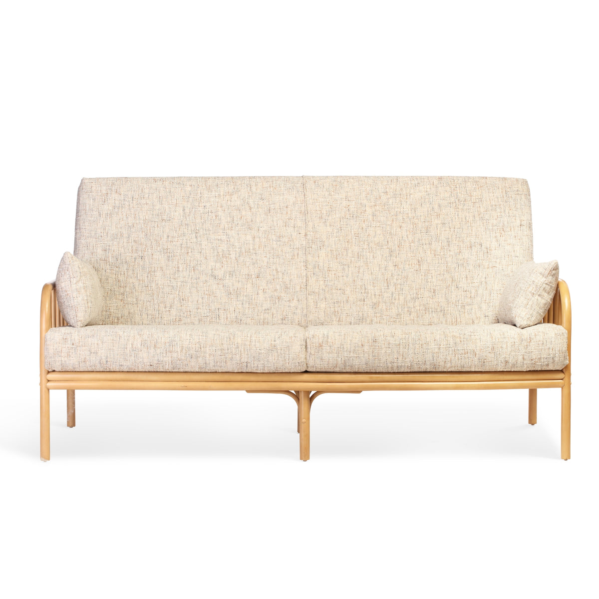 Aspen Light Oak 3-Seater Rattan Sofa Suite - Rustic Modern