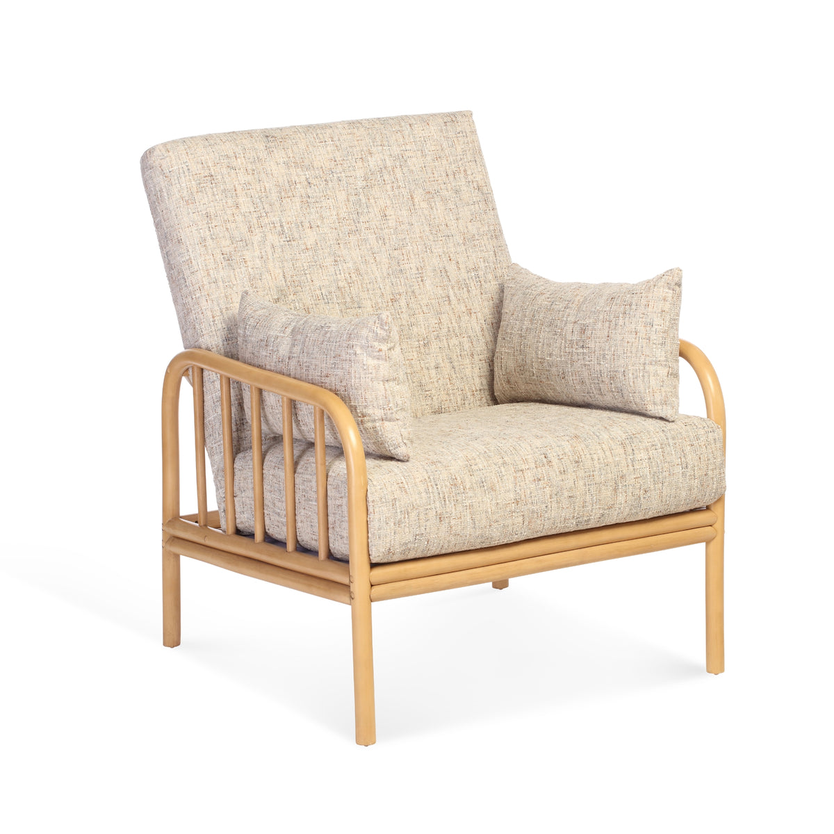 Aspen Light Oak 3-Seater Rattan Sofa Suite - Rustic Modern
