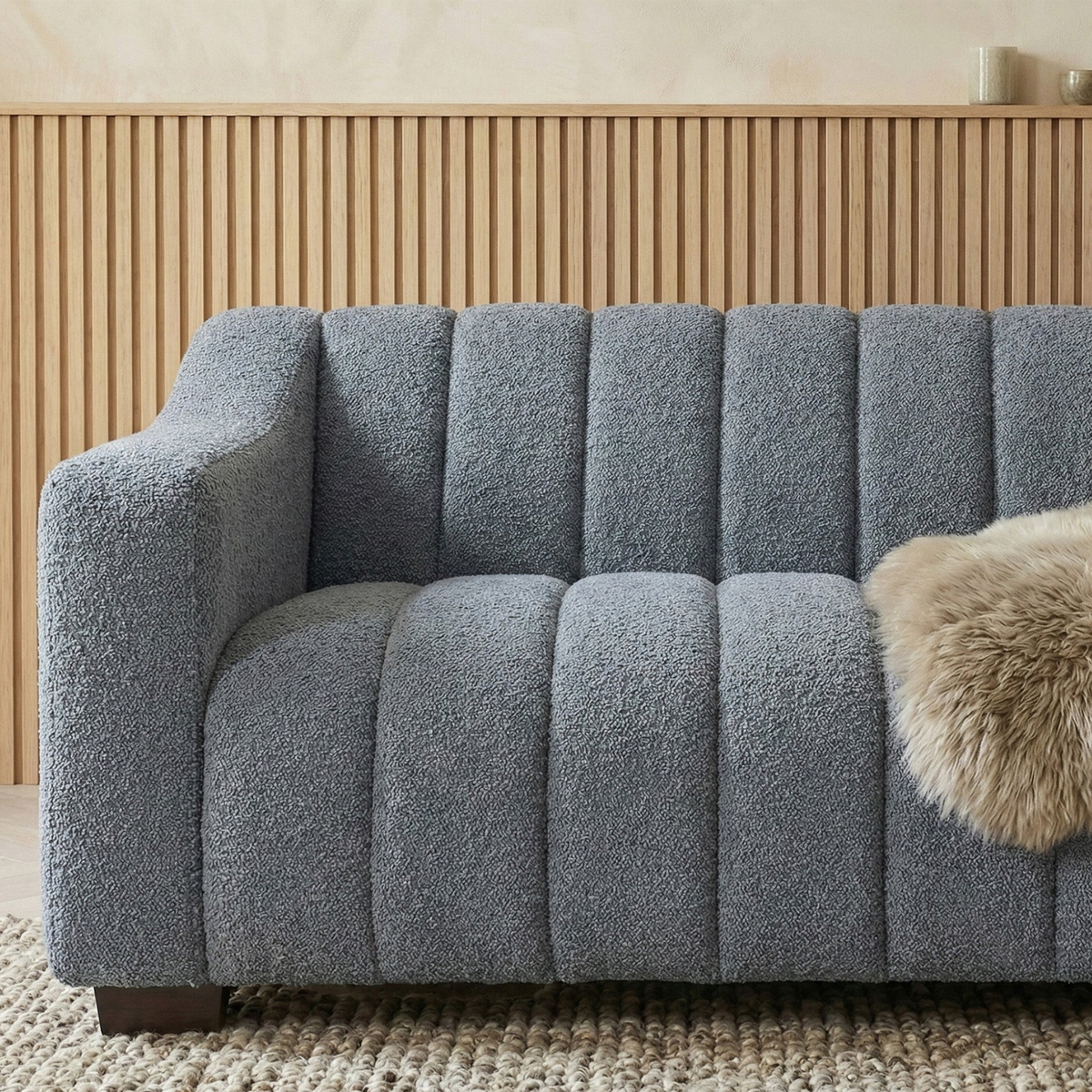 Atelier 3 Seater Sofa in Iron Boucle