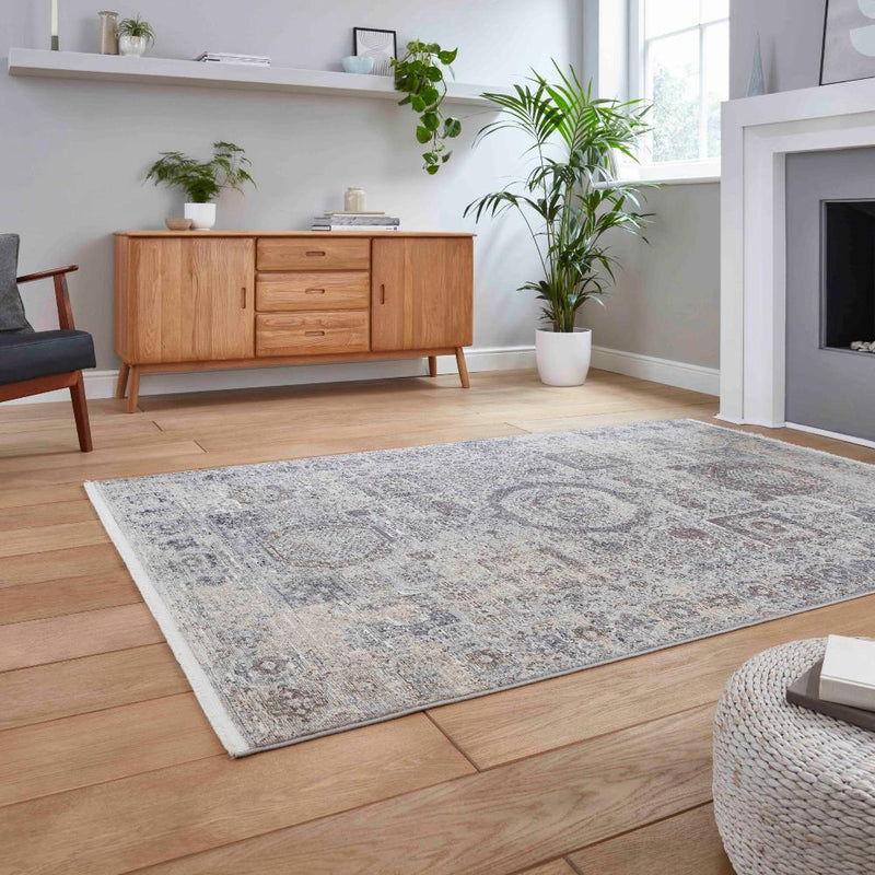 minerva flat rug in grey 2 sizes available