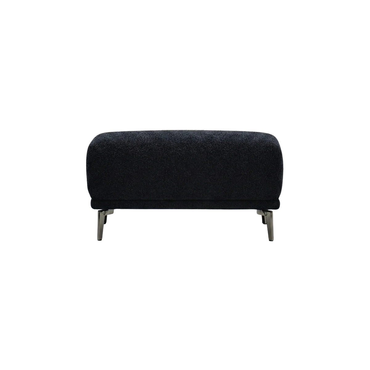Aveline Footstool in Black Lux Boucle