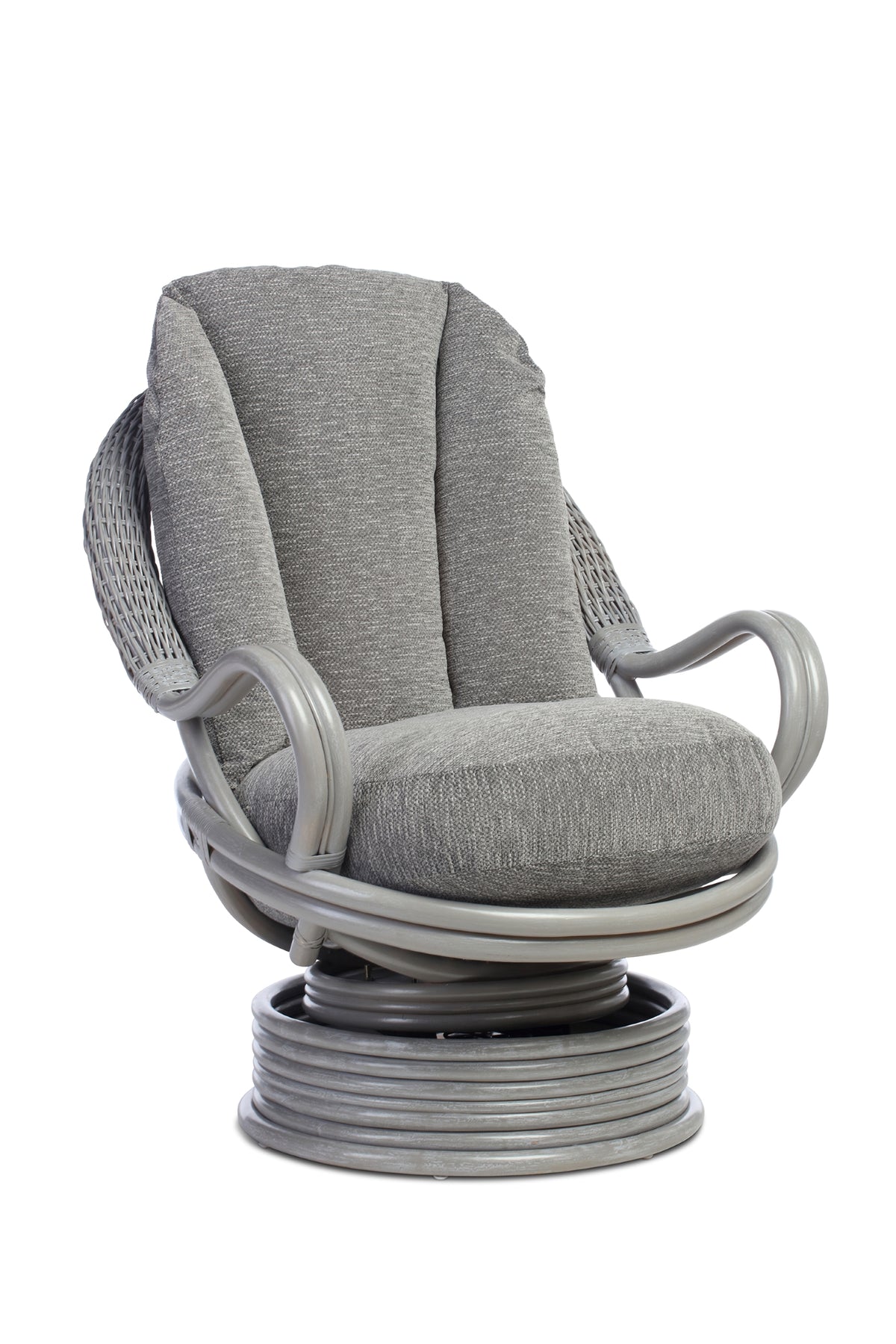 Grey Deluxe Swivel Rocker Chair
