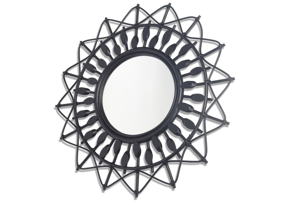 BLACK-BOHO-ROUND-RATTAN-MIRROR