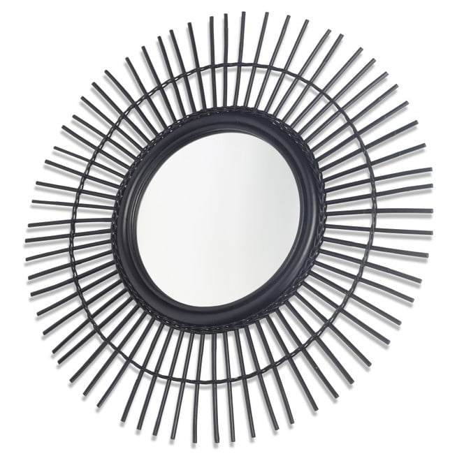 BLACK-ROUND-RATTAN-MIRROR