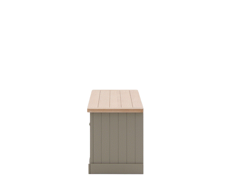 Elden Light Grey Media TV Unit with Wooden Top