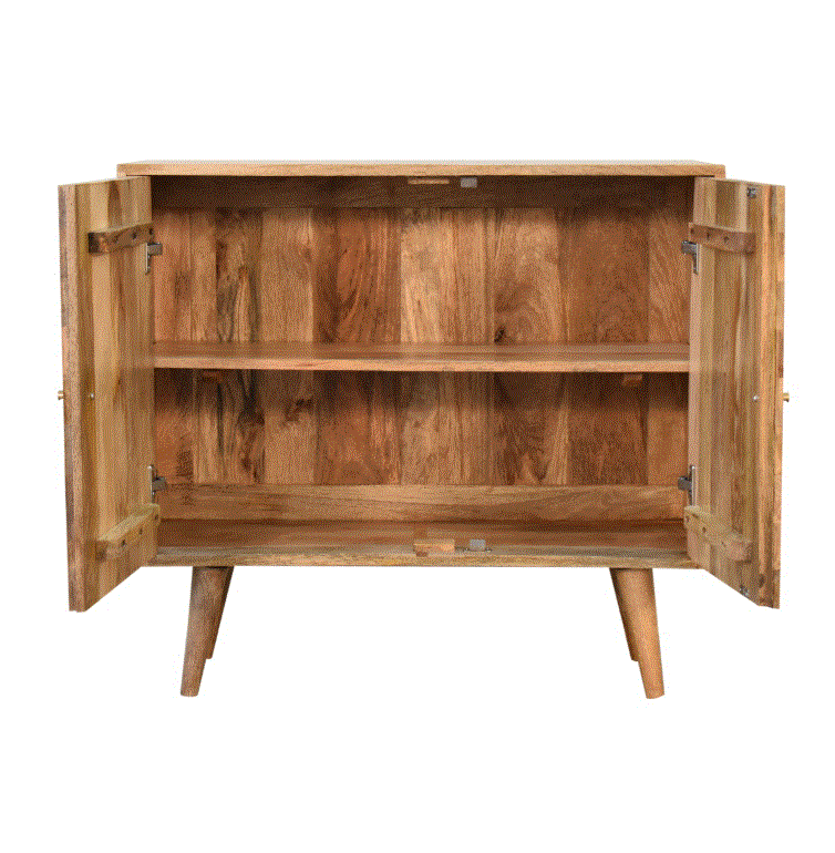 Muna Herringbone Mango Wood Sideboard Cabinet