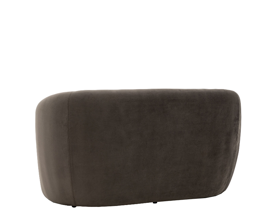 Corfu Curved Sofa in Dark Brown