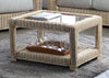 Burford Handmade Wicker Coffee Table with Storage Shelf