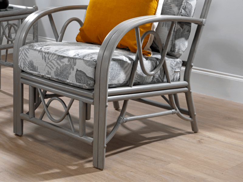 bali grey cane armchair