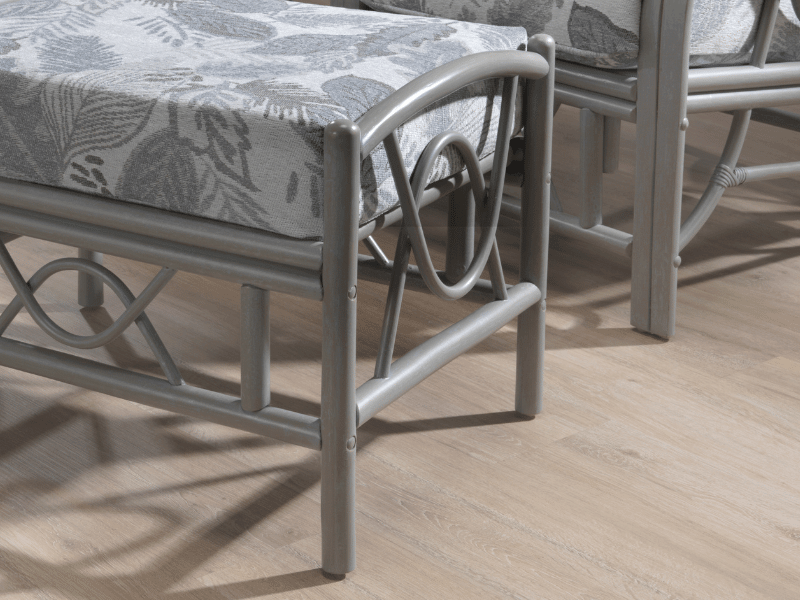 bali grey cane footstool