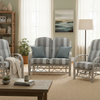 Bali Grey 3pc Suite - 2 Seater Sofa & 2 Armchairs in Duke Grey Stripe