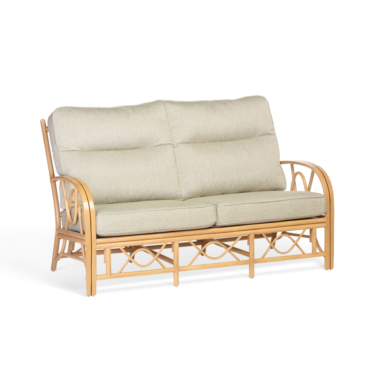 Bali Light Oak Cane 3 Seater Sofa