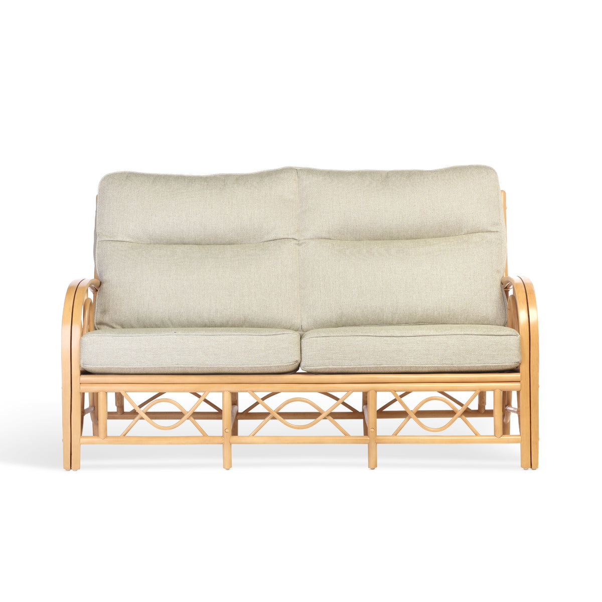 Bali Light Oak Cane 3 Seater Sofa