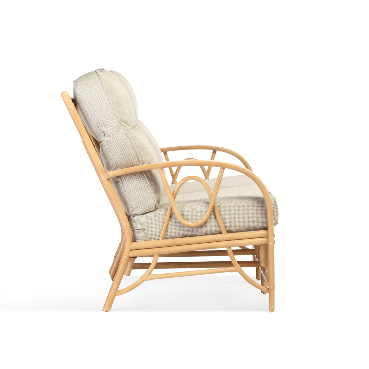 Bali Light Oak Cane 3 Seater Sofa