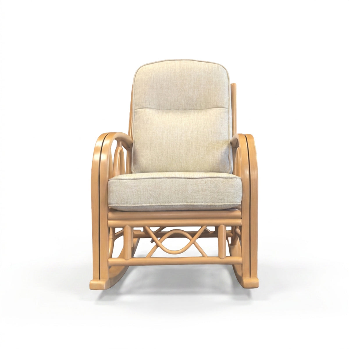 Bali Light Oak Cane Rocking Armchair