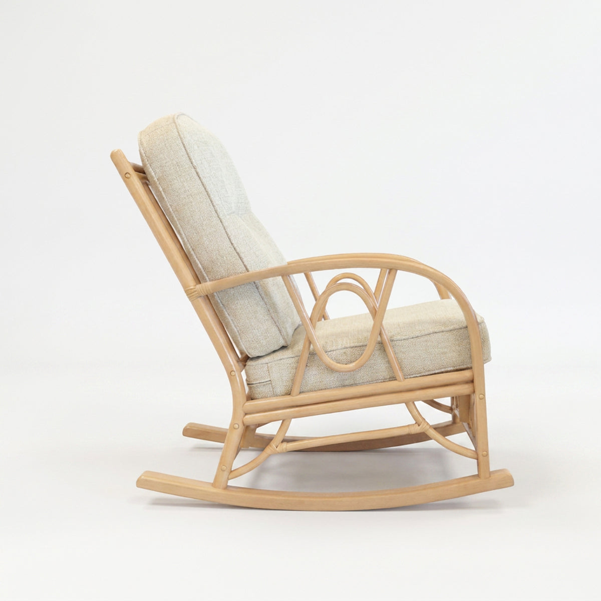 Bali Light Oak Cane Rocking Armchair