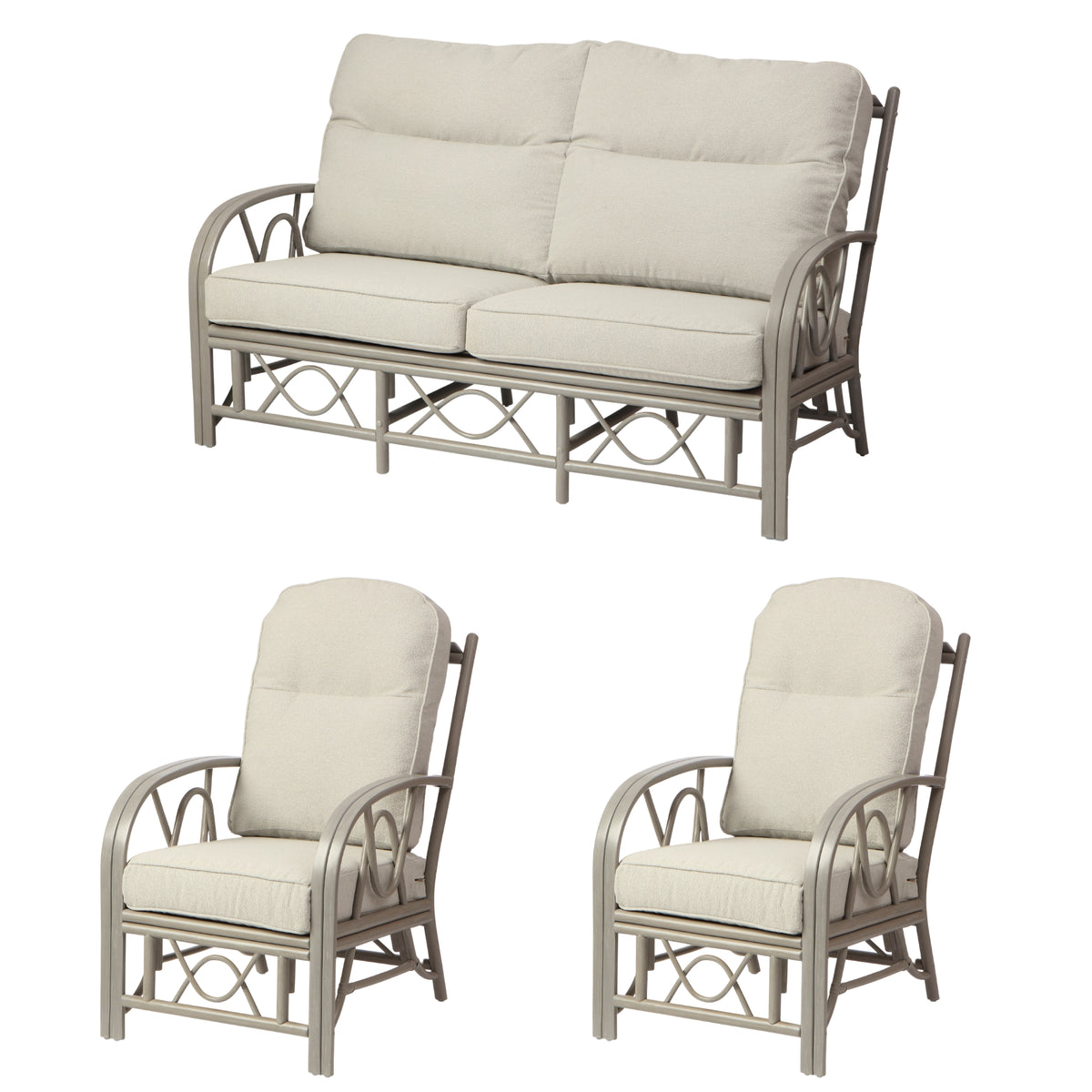 Bali Grey 3 Seater Suite