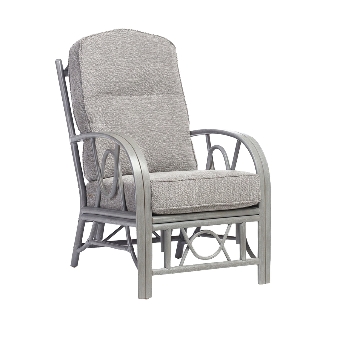 Bali Grey Armchair in Duke Grey Plain Aquaclean- Clearance