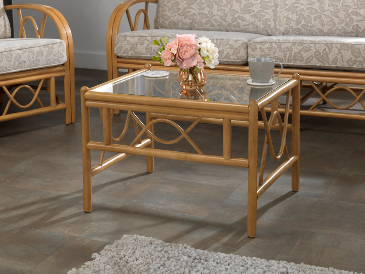 Bali Light Oak Cane Coffee Table