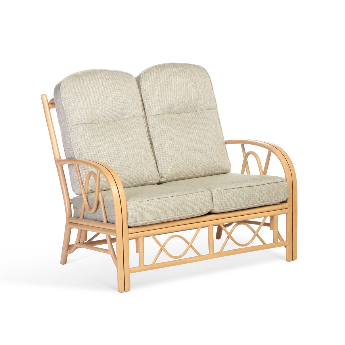 Bali Light Oak Cane 2 Seater Sofa