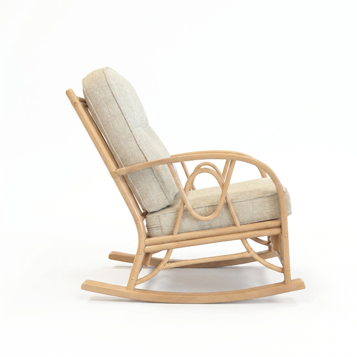 Bali Light Oak Cane Rocking Armchair