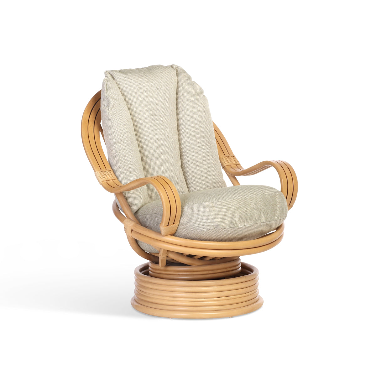 Bali Light Oak Laminated Swivel Rocker Chair