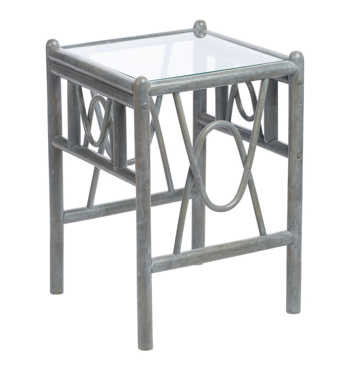 Grey Cane Lamp Side Table | Desser
