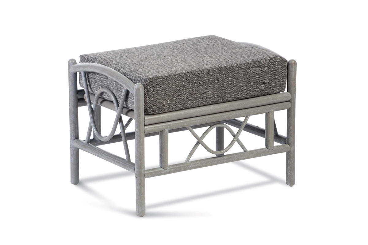 Bali Grey Cane Footstool