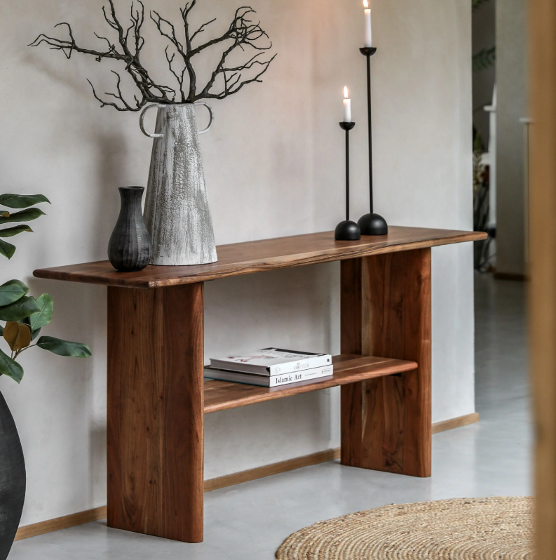 Barbica Wooden Natural Console Table