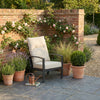 Bari Aluminium Outdoor Armchair with Beige Cushion