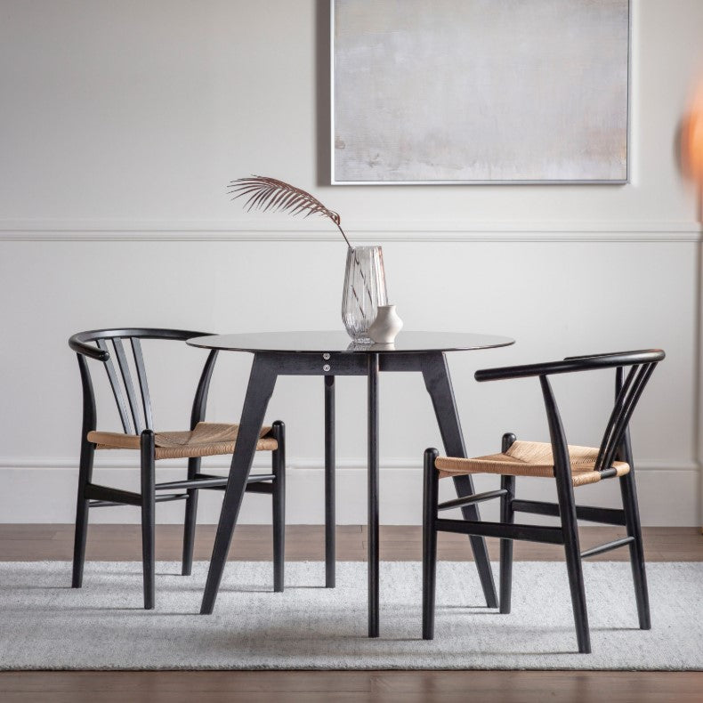 Baya Round Dining Table in Black – Desser