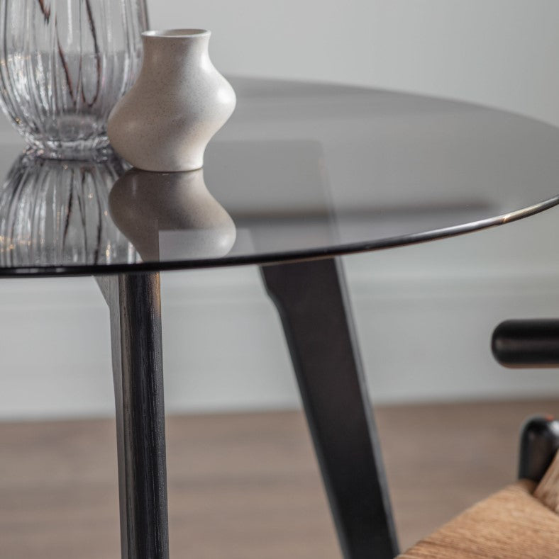 Baya Round Dining Table in Black