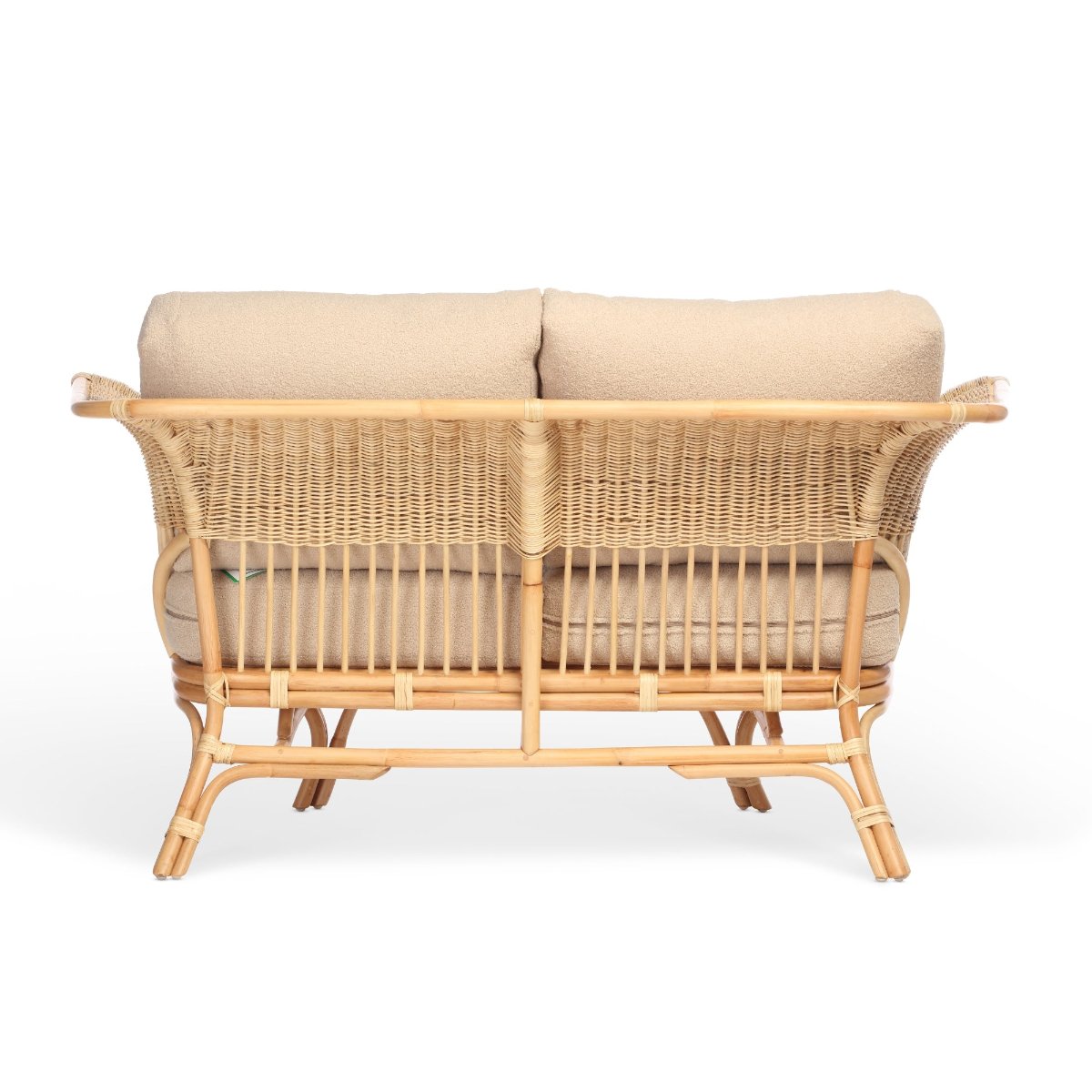 beijing 2 seater rattan sofa in latte