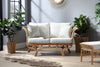 Beijing 2 Seater Rattan Sofa in Athena Plain