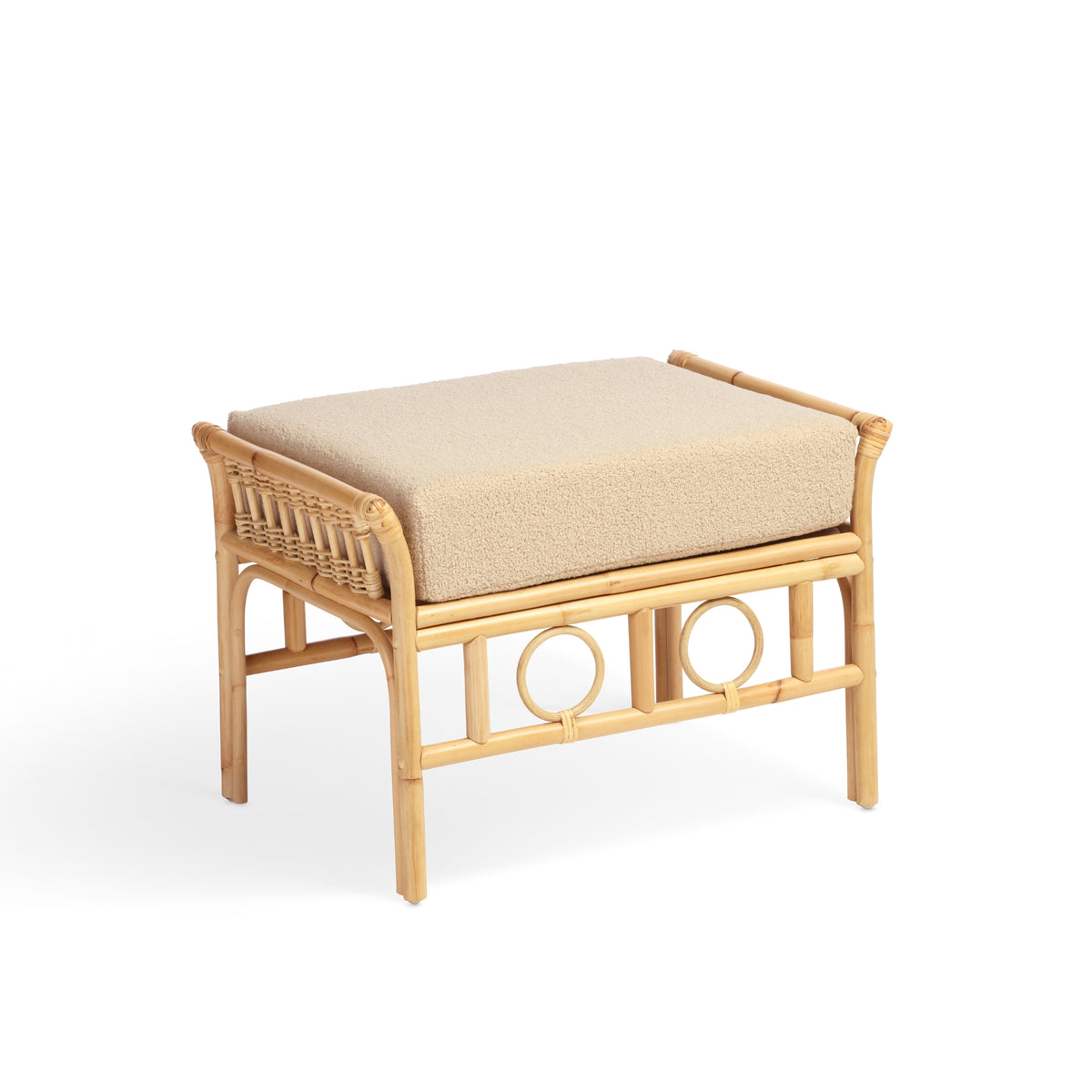 Beijing Handcrafted Rattan Footstool