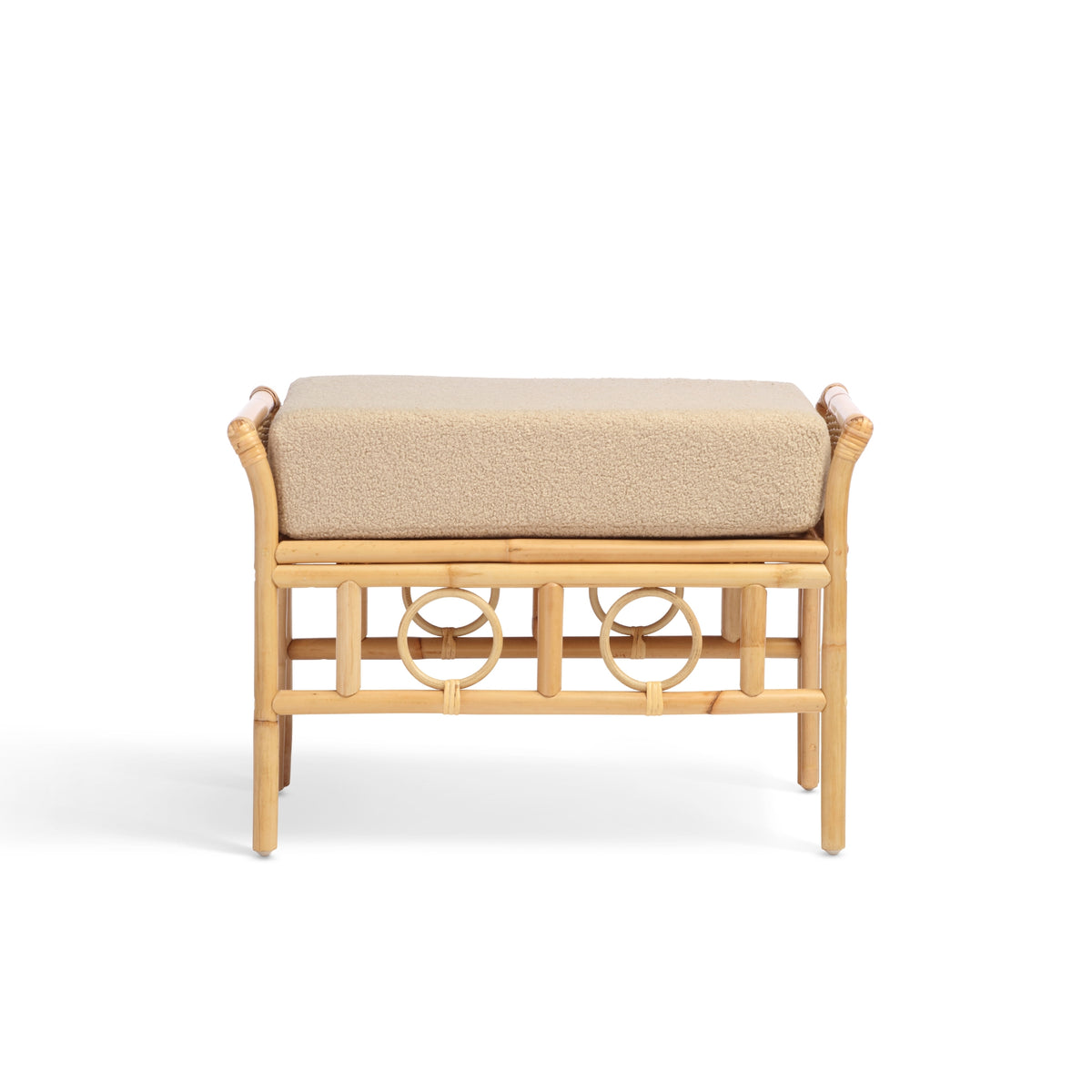 Beijing Handcrafted Rattan Footstool