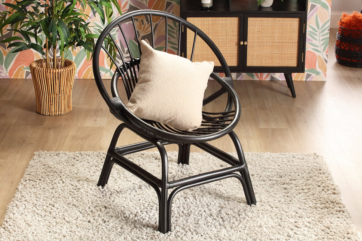 black moon rattan chair