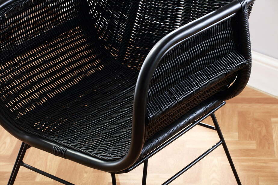 black porto occasional chair detail