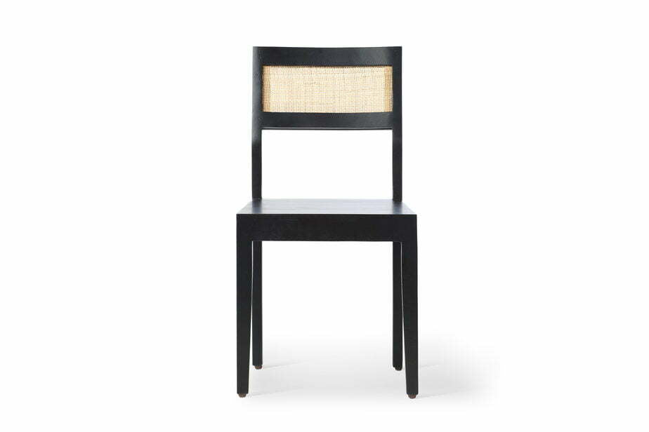 black chair front angle