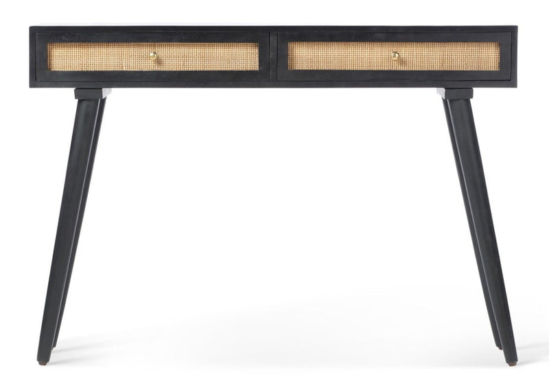 black console table front angle web