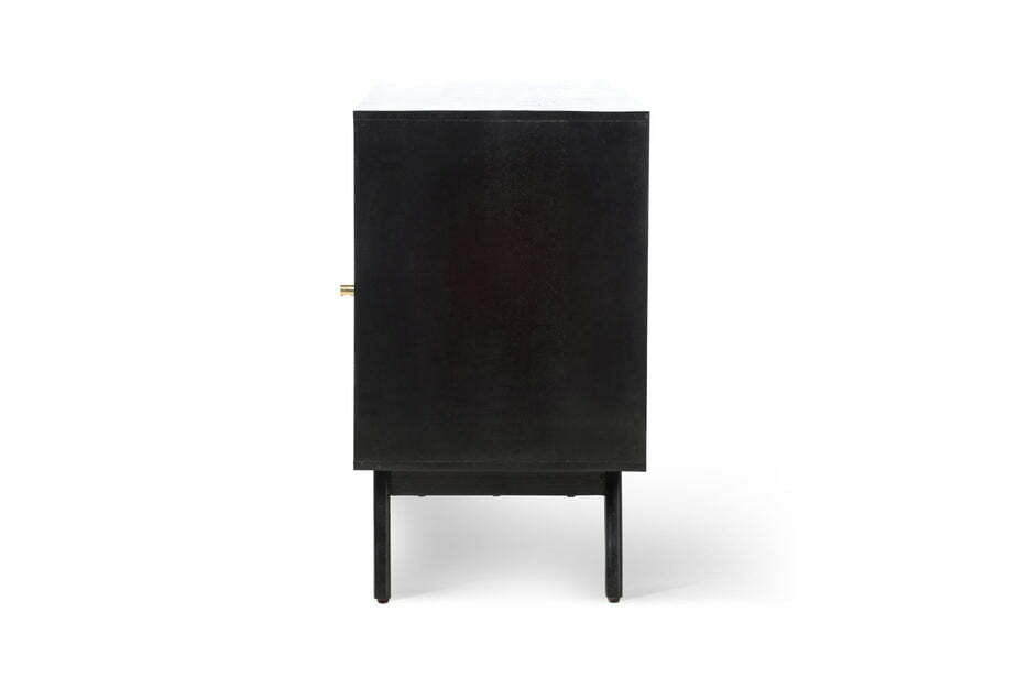 black sliding door sideboard