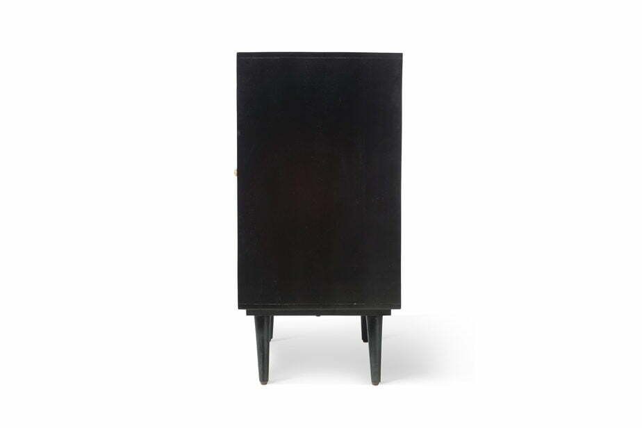 black wine cabinet side angle