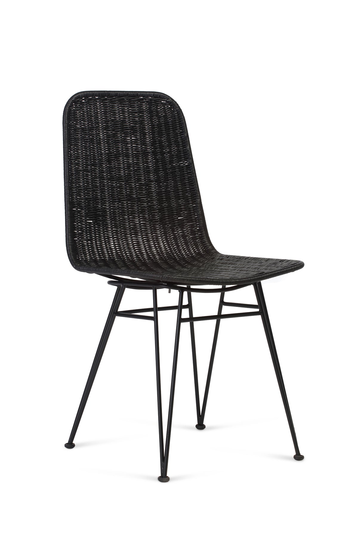 Black Porto Dining Chairs and Royal Table Bistro Set