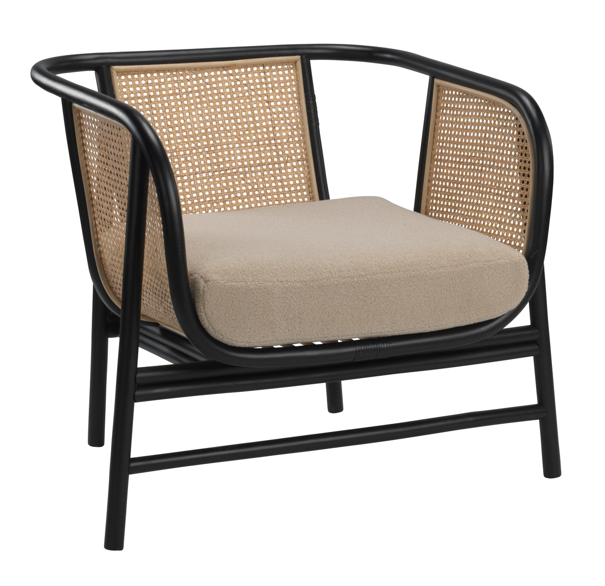 Seoul Black Boucle Lounge Chair