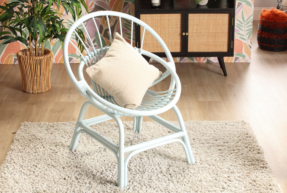 blue moon rattan chair