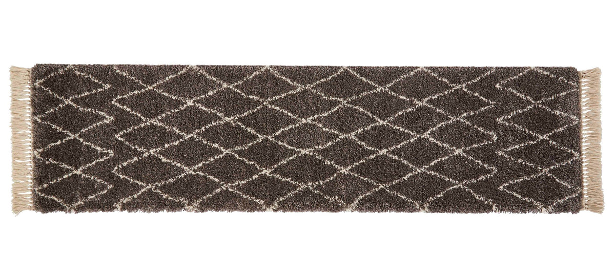 diamond plush rug in white and black 4 sizes available