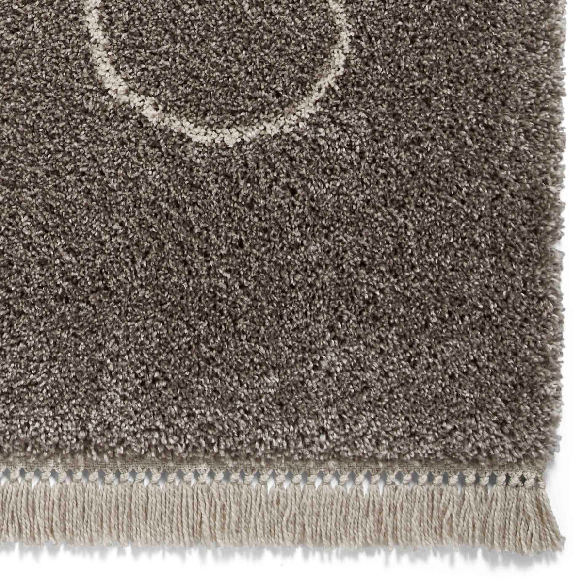 bohemian plush rug in white and black 2 sizes available